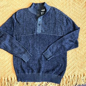 Men’s BKE 1/4 zip, black sweater. Large. Never worn, in excellent condition.
